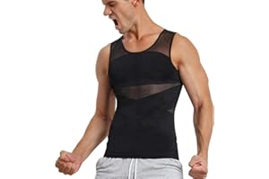 CHUMIAN Débardeur de Compression Homme Maillot de Corps Gaine Ventre Plat Homme T Shirt Gainant Minceur sous-vêtements