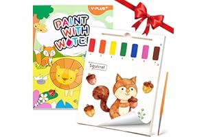 YPLUS Malbuch mit Wasserfarben für Kleinkinder, Aquarell-Malpapier für Kinder im Alter von 1–3, 2–4, magisches Buch, Kunsthandwerksgeschenk zum Zeichnen – Tier