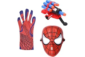 BSNRDX Máscara de San infantil 2 pieza Vengadores Niños Máscara y Guantes Aplicar Halloween Cosplay Disfraz Superhéroe Regalo Máscara de Dibujos Animados