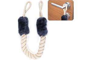 FAGENT Türstopper Klinke, Türkordel Klemmschutz Baumwolle 60cm, Türkordeln Sicherheit Fingerschutz für Haustier und Kinder Türenzuschlagen zu Vermeiden Multifunktion Türschnüre Klemmschutz (Blau)