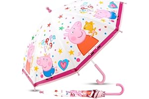 SRV Hub Parapluie classique en polyester pour enfants, coupe-vent en PVC, unisexe, résistant à l'eau avec poignée adaptée aux enfants, léger et facile à transporter 3 à 7 ans