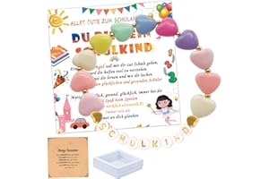 A RAY OF SUNSHINE Schönes Armband zur Einschulung,Einschulung Geschenk Mädchen Ärmbänder,2025 Schulkind Schultüte Füllung,Einschulung Grußkarte Geschenkbox,Schulanfang Glücksbringer Stimmungsarmband für Kinder