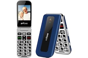 artfone F20 GSM Téléphone Portable Senior Clapet Débloqué丨Téléphone Portable Senior à Clapet丨Grandes Touches丨Bouton SOS丨écran de 2.4" 丨Batterie 1300 mAh丨Radio FM丨Appel Rapide丨double Carte SIM - Blau