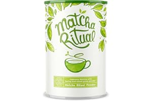 Matcha Tea Powder 210 g - Najlepsza święta japońska matcha - klasa ceremonialna - naturalny proszek z mlekiem kokosowym, sokiem z trawy pszennej i jęczmiennej - Przyjazny dla wegan - Alpha Foods