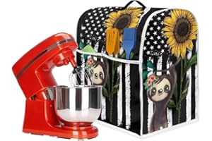 Psesaysky Amerika-Flagge Faultier Mixer Abdeckung Küchenmixer Schüsseln Abdeckung L Größe Waschbare Abdeckungen Küchengeräte Fall Frauen Geschenk mit Tragegriff oben für einfache Lagerung Universelle