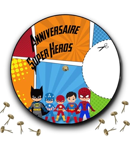 Edition Colibri 10 Cartes D'invitation SUPER-HÉROS En Français Pour Un Anniversaire D'enfant Ou Pour Une Fête Avec Des Superhéros Fait (11128 FR