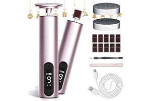 Jianyana Lima Electrica Pies Durezas 2 En 1，9 Velocidades Ajustables Con Pantalla Digital Pedicura Profesional Para Pies Limador De Durezas Electrico Con 2 Cabezales De Pulido Reemplazables
