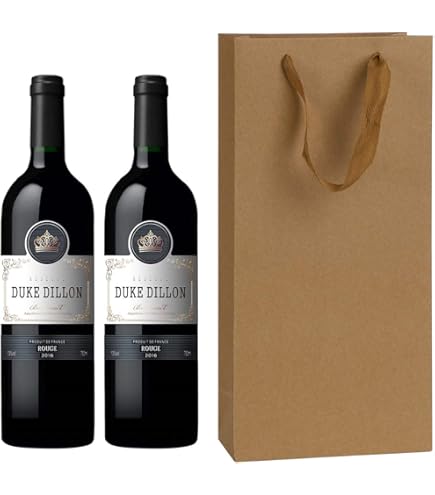 XiYee Pochette Cadeau Bouteille, 10 Pack Pochettes Cadeaux Sacs De Bouteilles Pour Vin Emballage