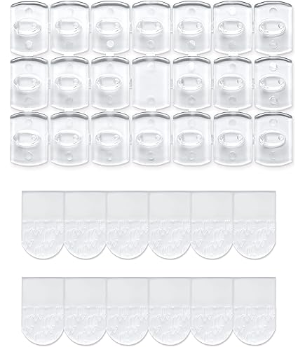 Déformé Lot De 30 Crochets Transparents En PVC Et Acrylique Autocollant Et 1 Grattoir, Pas De