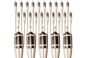 PARTYRAMA.CO.UK Natural Handmade Bamboo Garden Tiki Torch 60cm/90cm/120cm - for use with Parrafin or lamp Oil (60cm, Pack of 25)