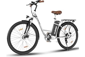 ‎ELEKGO ELEKGO 28 Zoll E-Bike Elektrofahrrad, 7-Gang-Getriebe, 36V Abnehmbarer Akku, City Bike mit Geschwindikeit bis 25km/h，LCD-Display，Ausgestattet mit stoßdämpfenden Gabeln