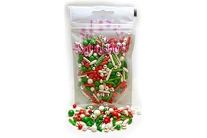 Sprinkletti - Ho Ho Ho! - Christmas Cake Topper Sprinkles - 100g Edible Sugar Festive Cupcake Decorations - Ideal For Xmas Themed Party Cakes And Bakes