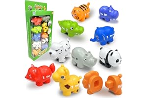 FORTIVAE Toddlers Toys for 2 3 4 5 Year Olds, 10 Pcs Animal Number Matching Toy, Montessori Educational Game, Farm Animal Number Matching Game Birthday Gifts for Boys Girls