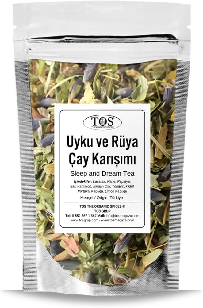 TOS The Organic Spices Uyku ve Rüya Çayı 40 gr (1. Kalite) Sleep and Dream Tea, TOS2462P