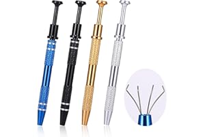XIANGSKY Piercing Ball Grabber, 4pcs Body Piercing Tool 4 Prongs Grabber Jewellery Pick Up Tool Piercing Removal Tool for Tiny Objects IC Chip Electronic Components Nails Clamping Small Parts Holder