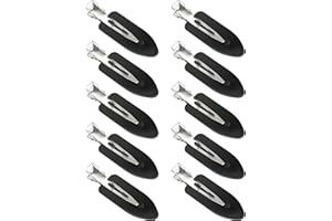 XCZYN Hairpin 10 Pcs No Crease Hair Clips No Bend Hair Pins Curl Clip Makeup Application Hair Pin for Girl Woman Hairdressing Bangs Fringe Hair Styling (Black)