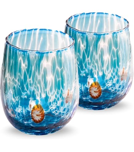 Bicchiere Murano Happy Drink - Vetro Artistico Handmade, &oslash;92x134 Mm, Lilla