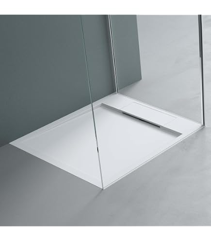 Duschwanne 90x190 Cm Aus Marmorharz – Nur 3 Cm Hoch, Rutschfest, Mit Ablauf