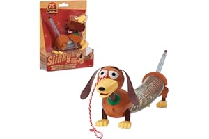 Retro Slinky Dog Jr de 4.33 Pulgadas - Clásico Juguete de Primavera para Caminar, Vintage, para Ansiedad - para Niños de 18 Meses - Just Play