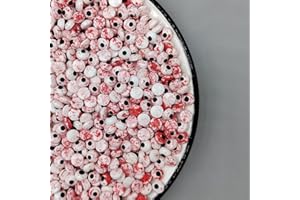 PHILAEEC Essbare Zuckeraugen 80g, Blutiger Mini Zuckerdekor Augen zum Verzieren von Cookies, Muffins, Cupcakes, Geburtstags-Torten, Geburtstags-Kuchen, für Halloween, Weihnachten und Kinder-Geburtstage