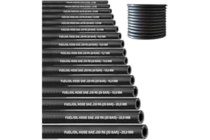 BK-POWERTCS (7 mm) 2 metros manguera de gasolina manguera de aceite manguera de combustible diesel manguera de combustible para gasolina combustible diésel (SAE J30 R6) (diámetro interior: 7,0 mm/diámetro