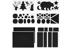 ‎BECELLEN Becellen 8 Blatt Daunenjacke Reparatur Flicken, Nylon Repair Patches Selbstklebender wasserdichte Reparaturflicke Reparatur Aufkleber für Kleidung, Zelt, Tasche, Regenschirm (Schwarz)