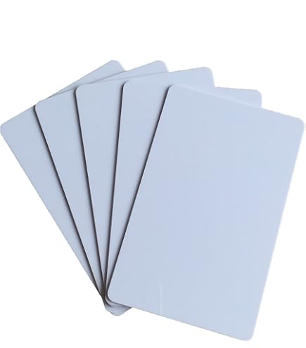 Carte PVC Vuote Quarkzman - 40pz Rosse Lucide Per Badge ID, Stampabili, Impermeabili - 87x55mm - Foto 2