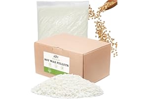 Sojawachs für Kerzen 3kg, BOYUJK Premium Natürlich Kerzenwachs, 100% Sojawachs für die Kerzenherstellung aus biologischem Anbau, ohne Zusatzstoffe, Harmlos und Rein