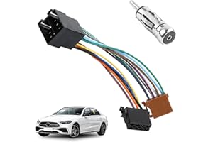 Menibeuty Adaptateur Autoradio ISO Set, Din Fixation 15+30 Enfichable Radio Adapter Prise, Adaptateurs ISO Autoradio pour 106 206 306 307 405 406 607, Stéréo Adaptateur Radio Voiture de Remplacement