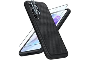 FNTCASE für Samsung Galaxy A55-5G Hülle: Dual Layer Schutzhülle Handyhülle Robuste Stoßfest mit rutschfeste Strukturierte Rückseite - Militärischer Schutz Bumper Tough Case für Samsung A55