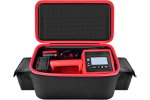 Tanmqin Air Compressor Bag Compatible with Milwaukee M18 Inflator 2848-20, Air Pump Carrying Box for Milwaukee Tools,Storage Holder for 18V 3.0/4.0/5.0/6.0/6.5/7.0/8.0/9.0Ah Battery (Case Only)-Black