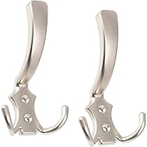 Set 5 Ganci Tripli Da Parete Aerzetix - In Metallo Argento Opaco Per Bagno, Cucina, Corridoio