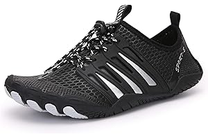 QIMAOO Barefoot Skin Water Shoes Socks, Men Women Quick Dry Water Sport Shoes, Unisex Aqua Shoes for Swim Surf Yoga Beach Running Boating Snorkeling Diving