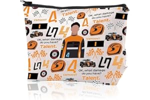 ONPERPOE Neceser de maquillaje para amantes de las carreras, regalos Ok What Damage Do You Have Talent Schminktasche für Abschied Dankeschön Geschenke tragbar Kulturtasche Damen für Reise Alltagsleben, Blanco,