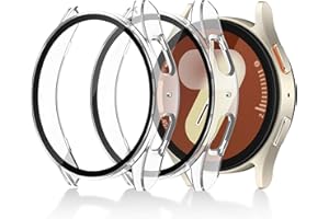 Seltureone 2 Stück Hülle für Samsung Galaxy Watch 7 40mm Schutzhülle mit Displayschutz, Hard PC 360° Rundum Anti Kratz Anti Staub Ultradünne Schutzhülle für Samsung Galaxy Watch 7 40mm - Transparent