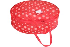 ZHSX Bolsa de Almacenamiento de Coronas Navideñas, Resistente al Desgarro, Caja de Contenedores de Coronas Navideñas, Bolsa de Contenedores de Coronas 61 * 20cm para Decoración Navideña