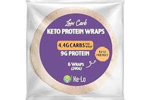 KETO-PRO FUELLED BY FAT Ke-Lo Low Carb - High Protein Wraps (12 x 40g) | Keto Wraps | Versatile & Convenient Low Calorie Wraps | Keto Tortilla Wraps | Ideal for the Keto Diet