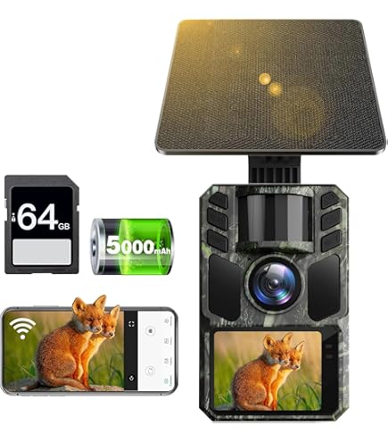 Meidase P100 Wildcamera WiFi Bluetooth, 32MP 1296P, 30m Nachtzicht, 0.1s Bewegingsactivatie, IP66 Waterdicht, App Overdracht, Buiten Monitoring