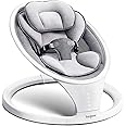 Baybee Premium Automatic Electric Baby Swing Cradle with Adjustable Swing Speed, Soothing Vibrations & Music | Baby Rocker with Mosquito Net (White)
