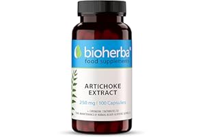Carciofo Estratto in Capsule 250 mg - 100 Capsule ad Alta Potenza per la Salute del Fegato e Detox di BIOHERBA