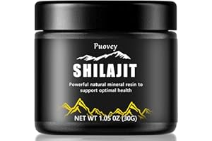 PUOVCY 100% Natural Shilajit Resin, Original Himalaya, Rich in 85+ Trace Elements and 75+ Fulvic Acid, Resin for Men and Women,41g