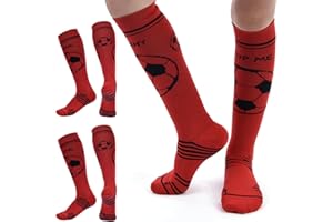 cheap4uk Stutzen Kinder Fußball 2 Paar Grip Socken Fussball Kinder Fussball Socken Kinder Socken Jungen 35-38 Fußballsocken Socken Geburtstags ＆ Weihnachts Geschenk für Kinder 4-16