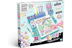 Art Lab Canal Toys Coffret Studio de Peinture Fluffy - Réaliser des Superbes Peintures en 3D - Cadeau Enfant de 5 Ans+ - Jouet Loisir Créatif - 10 Posters - Activité Manuelle Amusante - ART 017