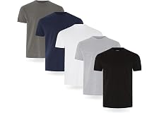 Black, Grey, White, Navy, Charcoal (5 Pack)
