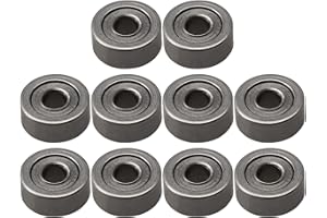 BQLZR 2x6x2.5mm Cuscinetti in acciaio con mini cuscinetti a sfera scanalati Ruote scorrevoli Industria fai da te MR62ZZ Confezione da 10