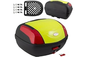 A-Pro Top Case Box 46 LT Universal Quick Rlease Motorcycle Luggage Fluo High-Vis