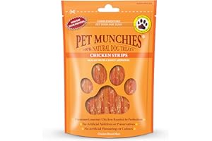 Pet Munchies Chicken Strips Dog Treats, Premium Dog Chews with Natural Real Meat, Low in Fat and High in Protein 90g