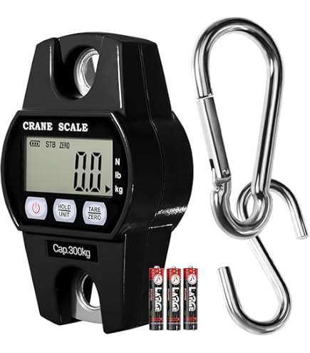 Bilancia A Sospensione Digitale QWORK 300kg - Per Molo, Industria, Pesca | Display LCD, Alluminio - Foto 9