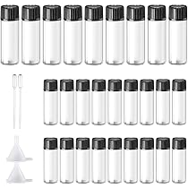 Enslz Mini-Parfümfläschchen – 100 Stück, 1 Ml, Bernsteinfarbenes Glas Mit Schwarzer Kappe, Für Reisen