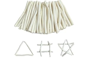 ZAHD 50 Pezzi Naturale di Betulla Artigianato Fai da Te Ramoscelli Artigianato Decorativi Bastoncini Oggetti Ramoscelli Di Naturale Per L'artigianato (Bianco)
